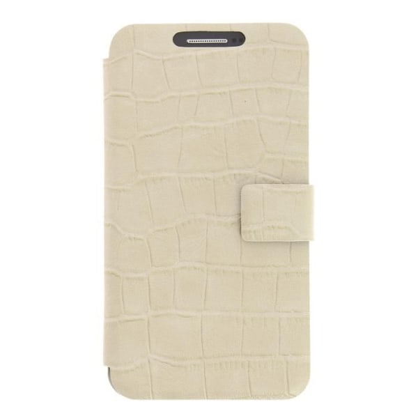 Wiko U Feel plånboksfodral i beige krokodilstil av PU-läder från PH26®