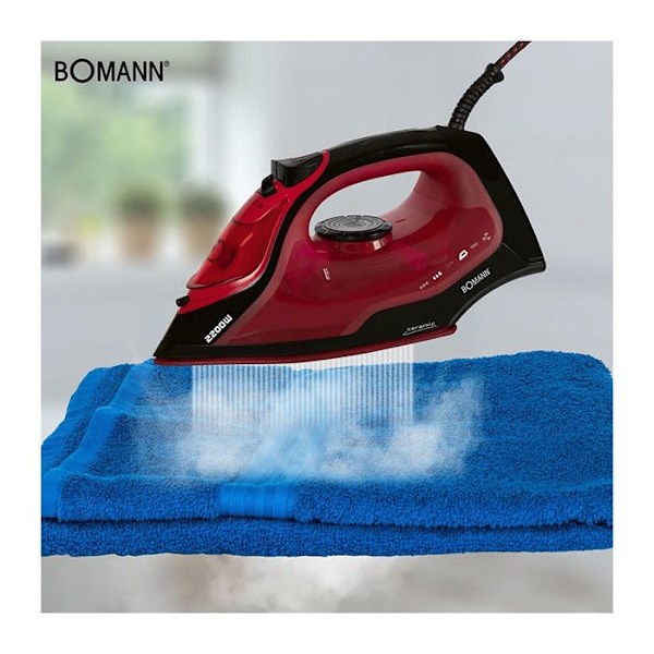 Ångstrykjärn med 7 funktioner 2200W Bomann DB 6035 CB Svart/Röd