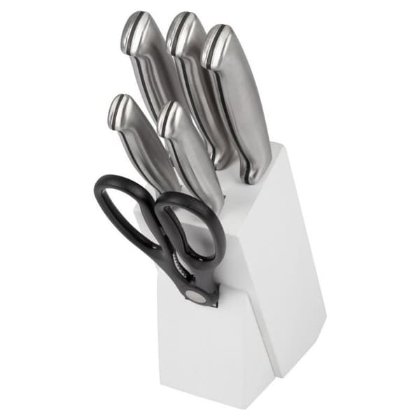 Knivset - CLASSBACH - C-MBS4018 - 7 delar - Rostfritt stål - Vit träblock