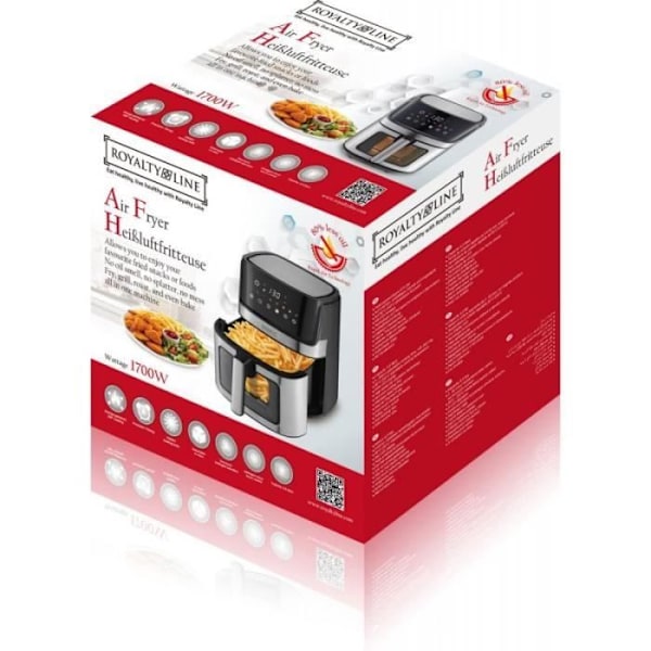 Digital Air Fryer XXL 1 700W 6,5L Royalty Line AF21708D