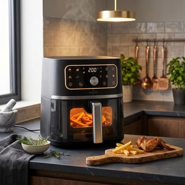 Luftfritös - SWISS HAUS - AF2305 - 4,75 L - 1500 W - 8 program Svart
