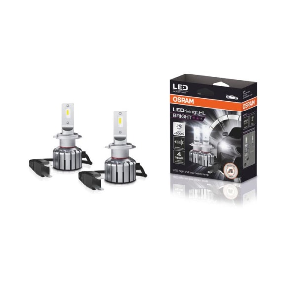 2 LEDdrivande HL-billampor - Osram - LED - Ljusstarka H7/H18