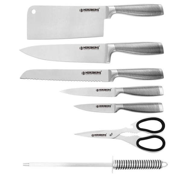 Herzberg HGSKN8-BLK 8 delar svart knivset