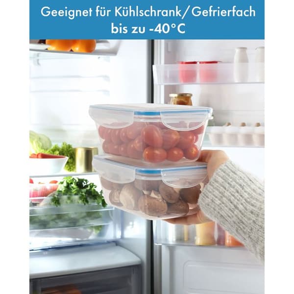 Set med 5 plastmatbehållare med lock, lunchlåda Classbach C-FHD 4007 K