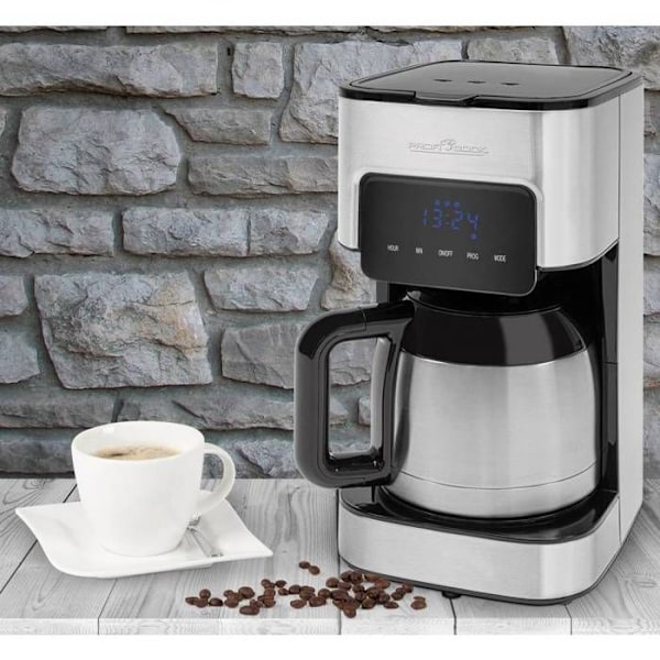 Kaffebryggare Med Filter Programmerbar 10 Koppar Inox Proficook KA 1191 900W Svart/Silver