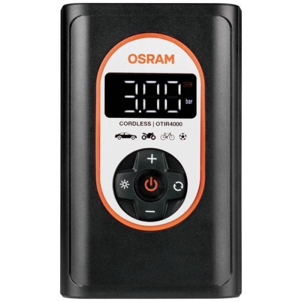 OSRAM OTIR4000 Kompressor TYREinflate 4000 8,3 bar väska eller förvaringslåda, automatisk avstängning, med lampa