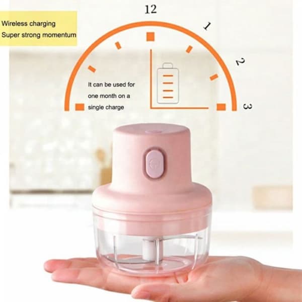 Herberg HG-03183: Trådlös elektrisk bärbar mathackare - 100ml