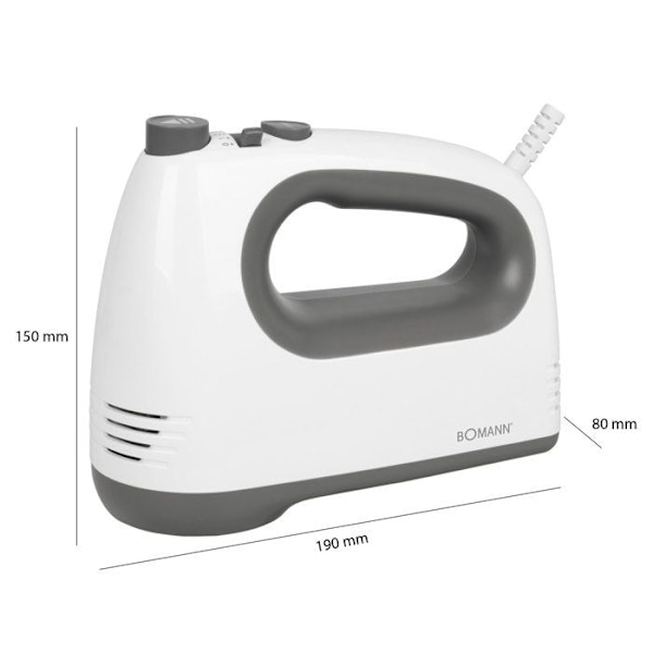 Mixerköksmaskin - BOMANN - HM6054CB - 400W - 5 hastigheter - Diskmaskinskompatibel
