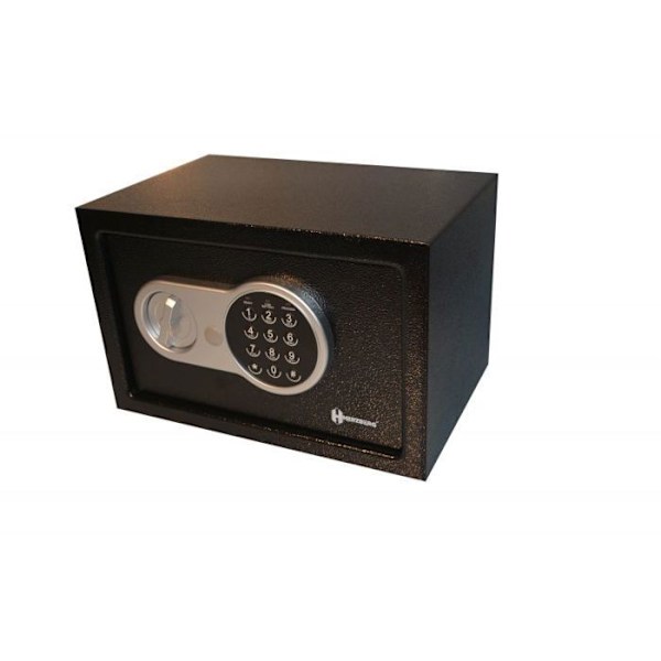 Herzberg HG03855 Dubbelbult stål digitalt elektroniskt kassaskåp Svart