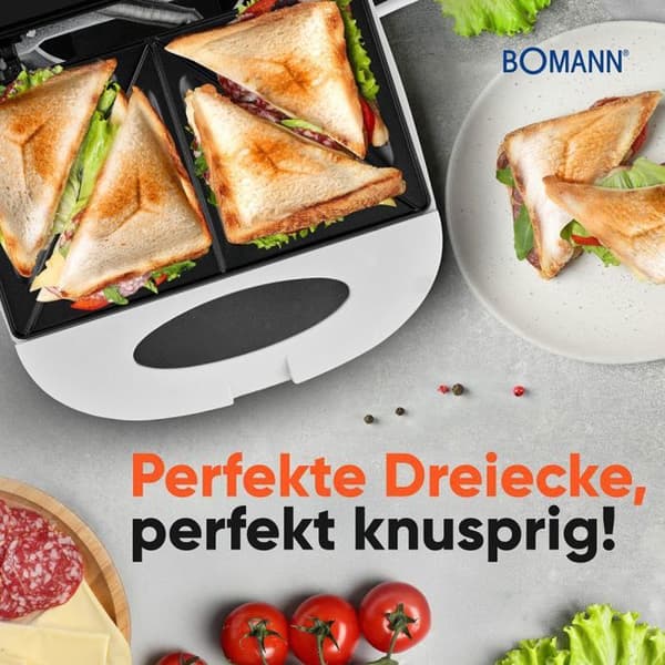 Grill för Croque-monsieur Vit Bomann ST6073CB-Vit