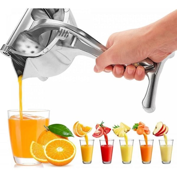 Herzberg HG8108 Aluminium Manuell Citrus Juicer Chrome/Grå