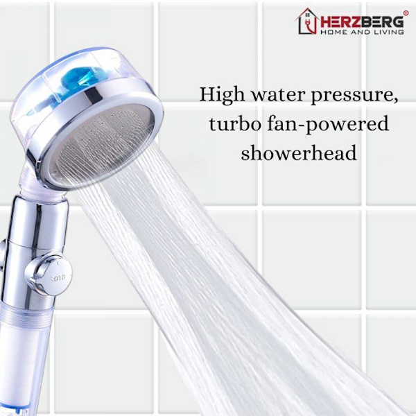 Högtryckshanddusch och blåfilter turboladdare Herzberg HG8086-BLU Blå