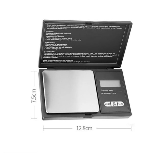 Herzberg HG04265 bärbar elektronisk smyckesvåg