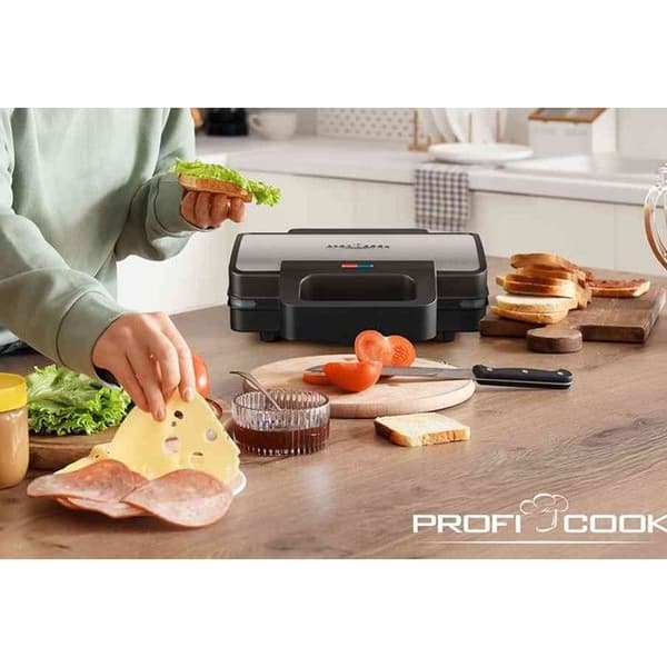 Extra stora rostfria croque-sandwichmaskin