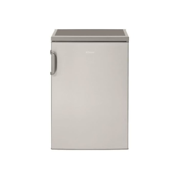 Bomann KS2194-1-Inox 120L Kylskåp i rostfritt stål - 1 dörr - Automatisk avfrostning - 39 dB - Användbar volym 120 liter