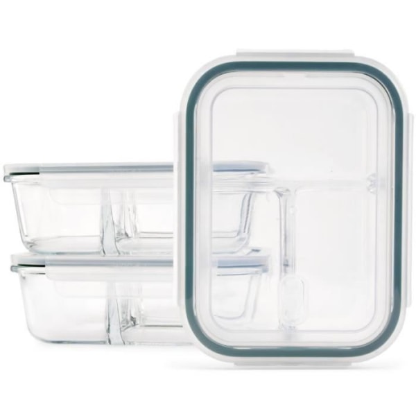 Matlåda - Classbach - C-FHDM4021G - 3 delar - 1000 ml - Fläckbeständig glas