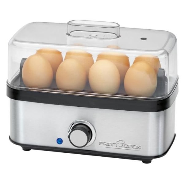 Äggkokare - Proficook - PC-EK1275 - Rostfritt stål - 8 ägg - Transparent lock Rostfritt stål