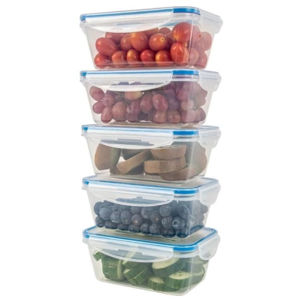 Produktion av 5 Plastmatbehållare med Lock, Lunchlåda Classbach C-FHD 4007 K 40077