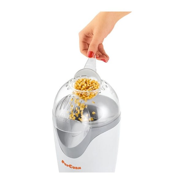 Popcornmaskin - Clatronic PM 3635 - Vit - Fettfri - 1200 Watt - 2-3 portioner på 2 minuter