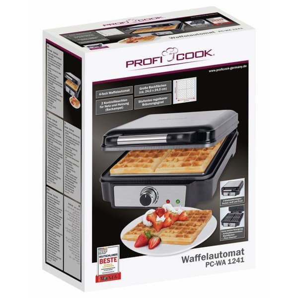 proficook dubbel våffelbryggare PC-WA1241 Rostfritt stål