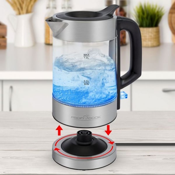 Profi Cook PC-WKS 1228 G sladdlös vattenkokare i rostfritt stål