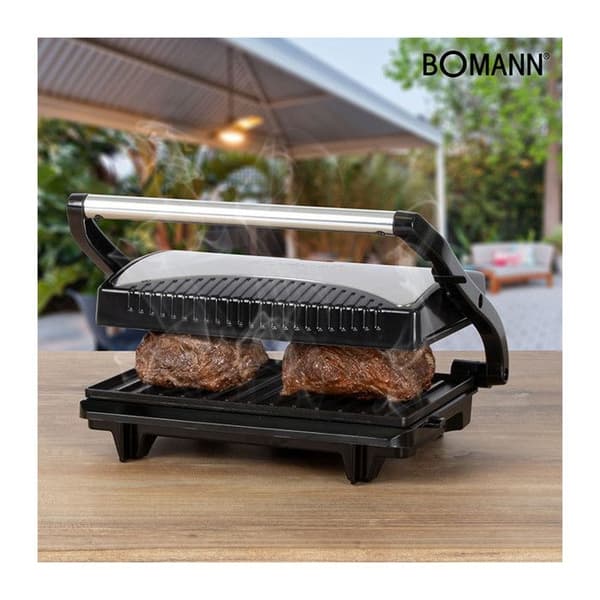 Multifunktionsgrill - Bomann - MG2251CB - 700 W - Dubbelsidig - Non-stick tallrikar Svart