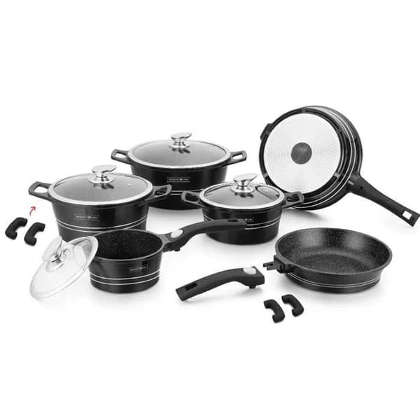 RL-ES2014M Black Stone 14-delade non-stick grytor och kastruller