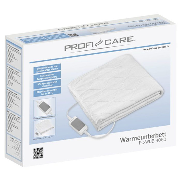 Elvärmare - Proficare - WUB 3060 - 3 Nivåer - 60W - Vit 70x150cm