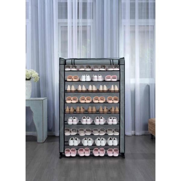 Herzberg HG8077-GRY 9-lagers skoställ
