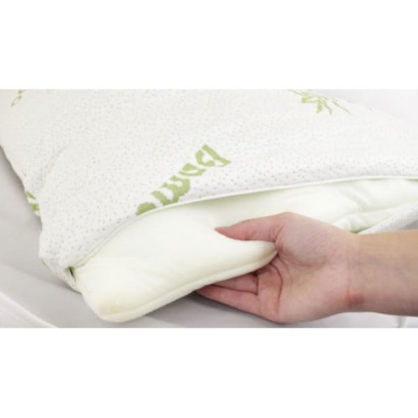 Bambu kuddfodral 50x76cm Herzberg HG5076BMC-H Vit