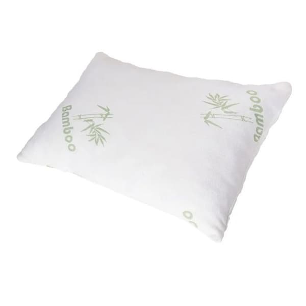 Kudde - KVALITETSSÖMN - BPG5070 - 50×70 cm - Vit - Överdrag med bambumönster Vit