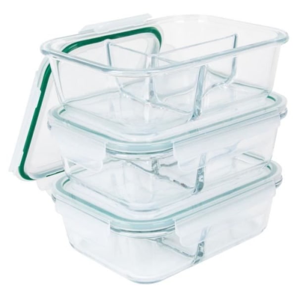 Matlåda - Classbach - C-FHDM4021G - 3 delar - 1000 ml - Fläckbeständig glas