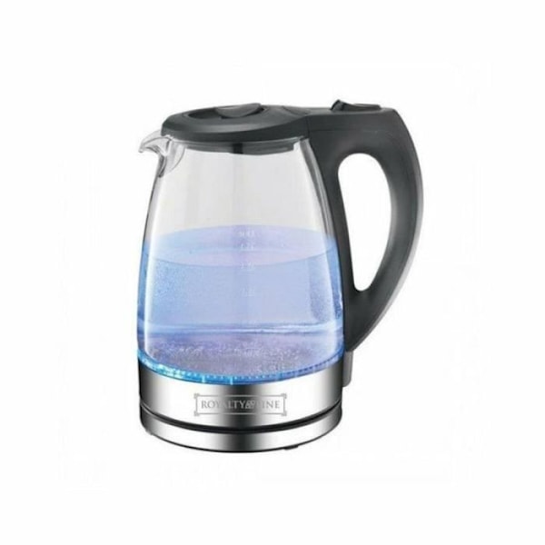 Elektrisk vattenkokare 1,7L i glas Blå Royalty Line RLGWK22008355-BLU