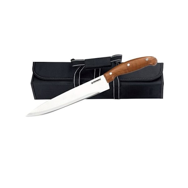 Herzberg HG-K9W: 9 delar knivset med roll-up bärväska