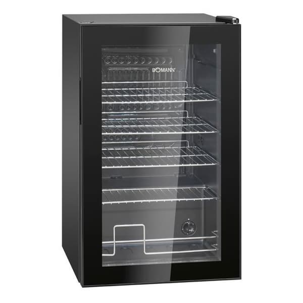 Kylskåp för drycker - BOMANN - KSG7287-Svart - 63 L - Glasdörr - LED-belysning