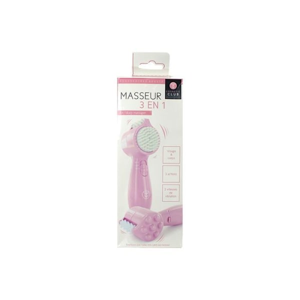 Masseur 3 i 1 - CMP - Ansikte och Kropp - 2 Hastigheter - 3 Munstycken - Färg Rosa och Vit rosa och vitt