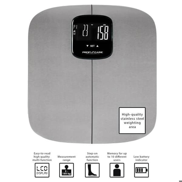 Analytisk balans ProfiCare 7in1 rostfritt stål PC-PW 3006 FA U