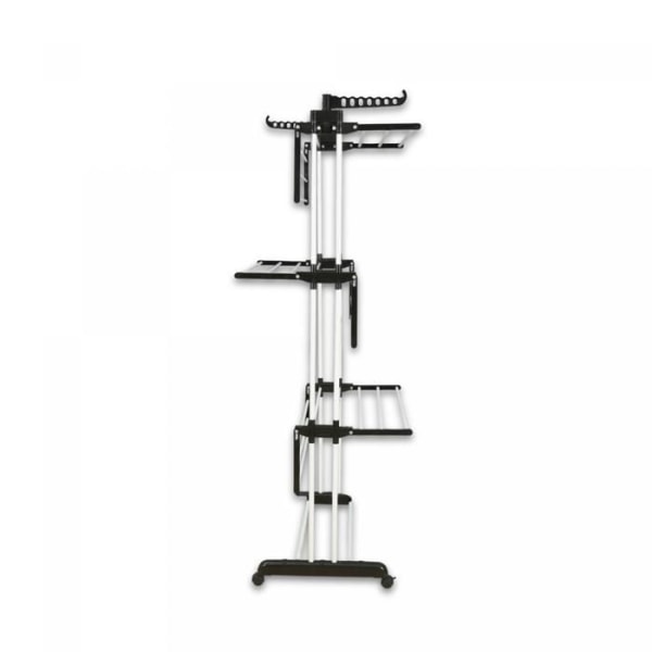 Multifunktionell torkställning 20m vit och svart Herzberg HG8034-BW