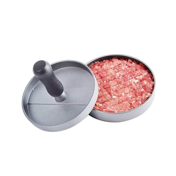 Burgerpress med trähandtag Herzberg HG8104 Grå