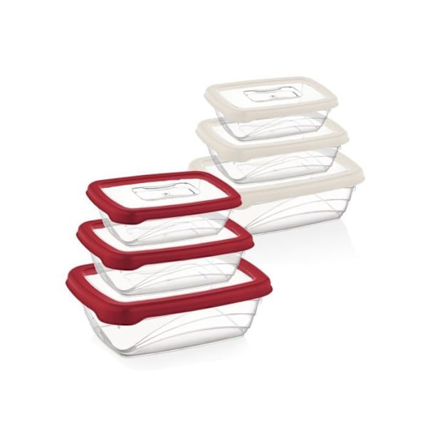 Herzberg HGL764-IVR Ivory 3-delad förvaringsbox