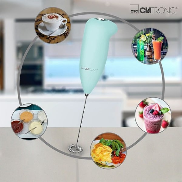 Mjölkskummare - Clatronic - MS 3089 - Mint/grön - Soft touch hölje - AA/UM3 batterier Mint/grön