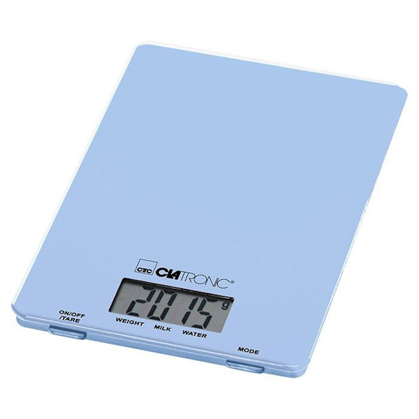 Köksvåg - Clatronic - KW 3626 - Blå - LCD-skärm - Kapacitet 5 kg