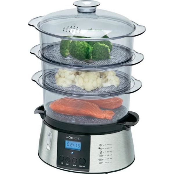 Ångkokare - CLATRONIC - DG 3547 - 6 liter - 800 Watt - Digital timer