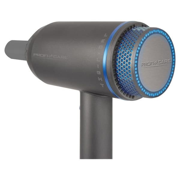 Professionell ionisk hårtork 3 temperaturinställningar LED-belysning Proficare HT 3082 1800W Grå Grå