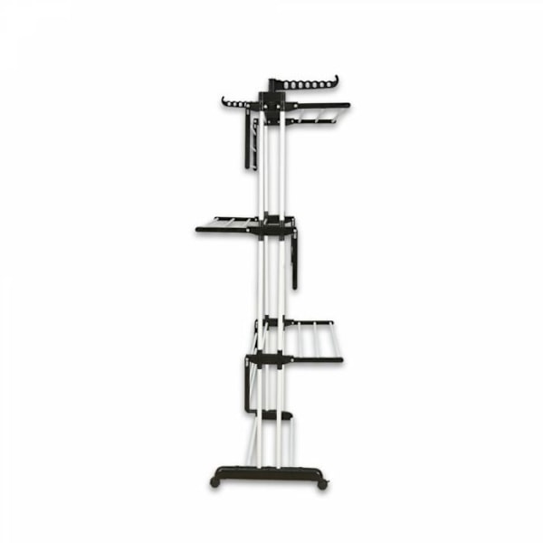 Multifunktionell torkställning 20m vit och svart Herzberg HG8034-BW