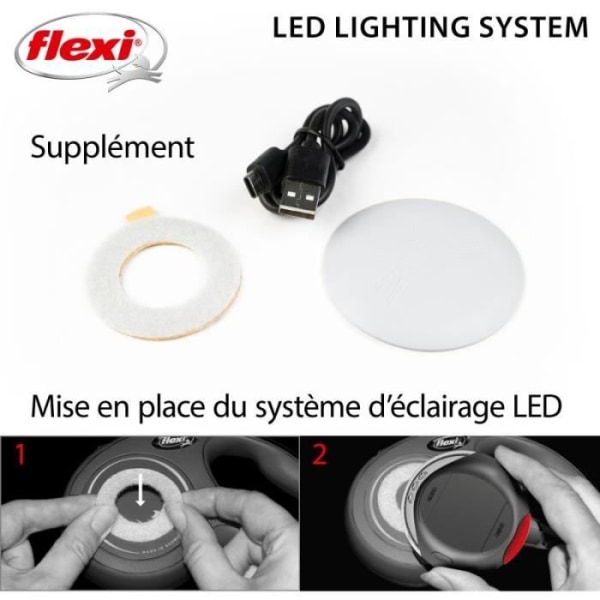 Tillbehör för koppel LED-belysningssystem ljus USB grå Flexi CFNZLS-551-HGR