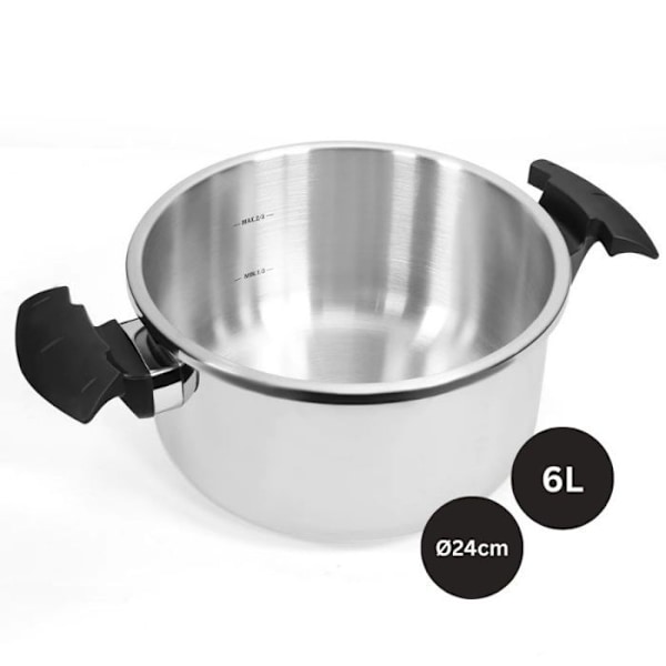 Autocuiseur i rostfritt stål 6L Royalty Line RL24PS6L