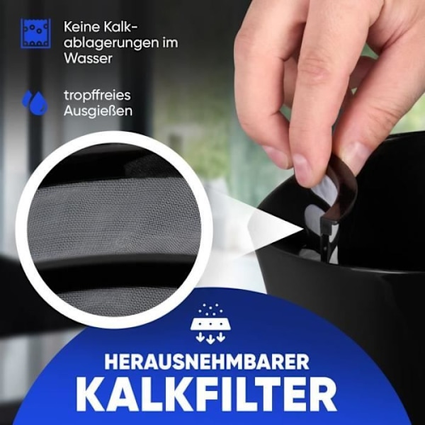 Vattenkokare 1,7L 2200W Svart Clatronic WK3819-Svart
