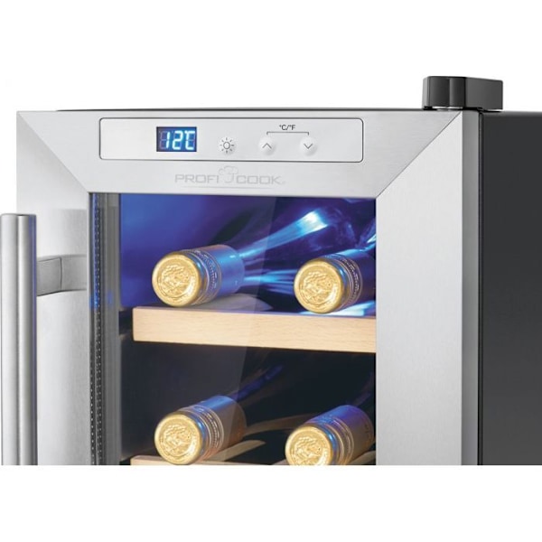 Vinkällare med glasdörr och LED-skärm 17L Proficook PC-WK1231