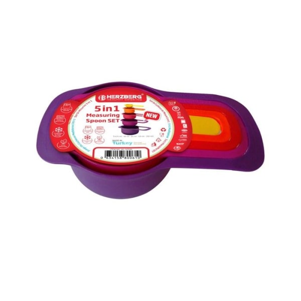Mätskedssats - Herzberg HGSP5N1 - Livlig och lekfull färg - BPA-fri